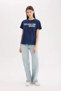 DeFacto 100% Cotton Printed T-Shirt - Image 2