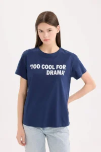 DeFacto 100% Cotton Printed T-Shirt - Image 3