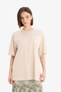 DeFacto 100% Cotton Back Printed T-Shirt - Image 3