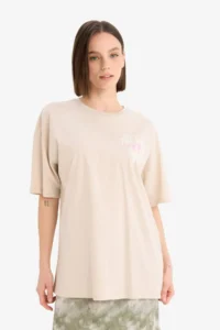 DeFacto 100% Cotton Back Printed T-Shirt - Image 4