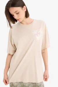 DeFacto 100% Cotton Back Printed T-Shirt - Image 5
