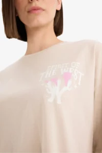 DeFacto 100% Cotton Back Printed T-Shirt - Image 6