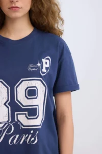 DeFacto Oversize Wide Fit Crew Neck Printed Short Sleeve T-Shirt - Image 5