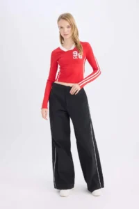 DeFacto Fitted Back Printed Long Sleeve T-Shirt - Image 2