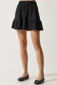 Happiness İstanbul Women Black Mini with flywheel Skirt - Image 6