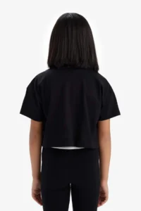 DeFacto Crew Neck Printed Short Sleeve T-Shirt Girl Child - Image 6