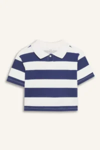 DeFacto Relax Fit Striped Short Sleeve Polo T-Shirt Girls - Image 7
