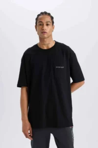 DeFacto NBA Miami Heat Oversize Wide Fit Crew Neck Back Printed Short Sleeve T-Shirt - Image 5