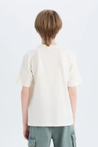 DeFacto Crew Neck Printed Short Sleeve T-Shirt Boy - Image 6