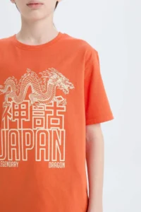 DeFacto Crew Neck Printed Short Sleeve T-Shirt Boy - Image 5