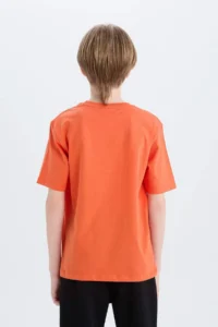 DeFacto Crew Neck Printed Short Sleeve T-Shirt Boy - Image 6
