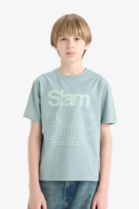 DeFacto Crew Neck Printed Short Sleeve T-Shirt Boy - Image 3