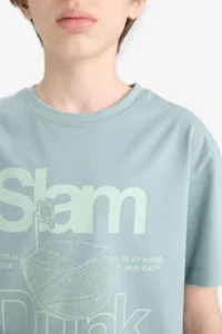 DeFacto Crew Neck Printed Short Sleeve T-Shirt Boy - Image 5