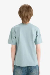 DeFacto Crew Neck Printed Short Sleeve T-Shirt Boy - Image 6