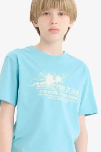 DeFacto Crew Neck Printed Short Sleeve T-Shirt Boy