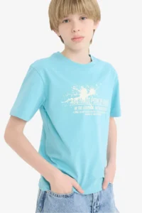 DeFacto Crew Neck Printed Short Sleeve T-Shirt Boy - Image 4