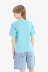 DeFacto Crew Neck Printed Short Sleeve T-Shirt Boy - Image 6