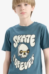 DeFacto Crew Neck Printed Short Sleeve T-Shirt Boy