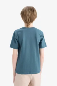 DeFacto Crew Neck Printed Short Sleeve T-Shirt Boy - Image 6
