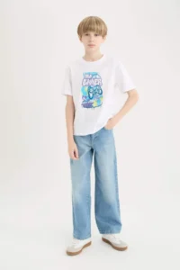 DeFacto Crew Neck Printed Short Sleeve T-Shirt Boy - Image 2