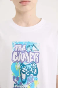 DeFacto Crew Neck Printed Short Sleeve T-Shirt Boy - Image 5