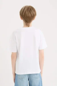 DeFacto Crew Neck Printed Short Sleeve T-Shirt Boy - Image 6