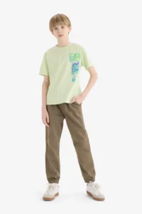 DeFacto Crew Neck Printed Short Sleeve T-Shirt Boy - Image 2