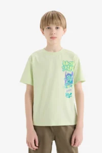 DeFacto Crew Neck Printed Short Sleeve T-Shirt Boy - Image 3