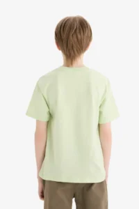 DeFacto Crew Neck Printed Short Sleeve T-Shirt Boy - Image 6