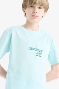 DeFacto Crew Neck Printed Short Sleeve T-Shirt Boy