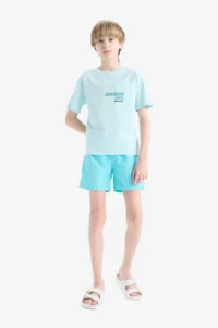 DeFacto Crew Neck Printed Short Sleeve T-Shirt Boy - Image 2