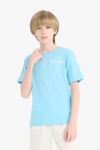 DeFacto Crew Neck Printed Short Sleeve T-Shirt Boy - Image 3
