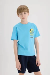 DeFacto Crew Neck Printed Short Sleeve T-Shirt Boy - Image 6
