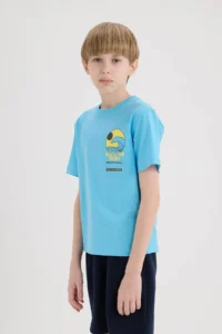 DeFacto Crew Neck Printed Short Sleeve T-Shirt Boy - Image 7