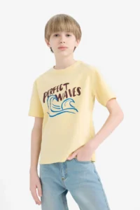 DeFacto Crew Neck Printed Short Sleeve T-Shirt Boy - Image 3