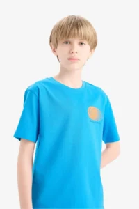 DeFacto Crew Neck Printed Short Sleeve T-Shirt Boy - Image 3