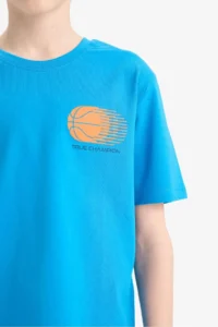 DeFacto Crew Neck Printed Short Sleeve T-Shirt Boy - Image 5