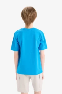DeFacto Crew Neck Printed Short Sleeve T-Shirt Boy - Image 6
