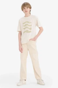 DeFacto Crew Neck Printed Short Sleeve T-Shirt Boy - Image 2