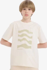 DeFacto Crew Neck Printed Short Sleeve T-Shirt Boy - Image 3