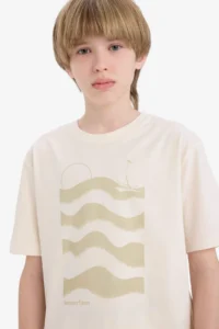DeFacto Crew Neck Printed Short Sleeve T-Shirt Boy - Image 4