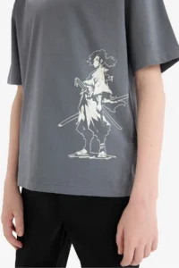 DeFacto Crew Neck Printed Short Sleeve T-Shirt Boy - Image 5