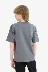 DeFacto Crew Neck Printed Short Sleeve T-Shirt Boy - Image 6