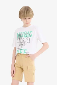 DeFacto Crew Neck Printed Short Sleeve T-Shirt Boy - Image 3