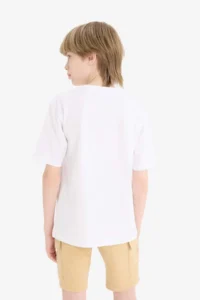 DeFacto Crew Neck Printed Short Sleeve T-Shirt Boy - Image 6