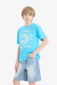 DeFacto Mavi Boys' T-Shirt E0187A8/TR230 - Image 3