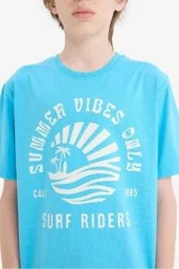 DeFacto Mavi Boys' T-Shirt E0187A8/TR230 - Image 5
