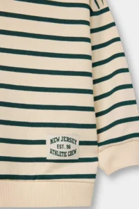 DeFacto Crew Neck Striped Sweatshirt Baby Boy - Image 2