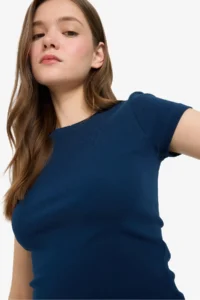 DeFacto Fitted Crew Neck Ribbed Short Sleeve T-Shirt - Image 4
