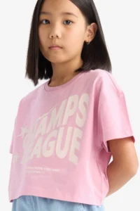 DeFacto Crew Neck Printed Short Sleeve T-Shirt Girl - Image 4